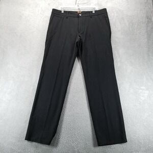 BOSS Hugo Boss Pants Mens 38x34 Black Skerro Virgin Wool Slim Fit Dress Trousers